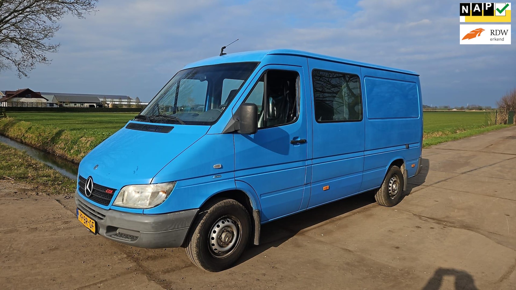 Mercedes-Benz Sprinter - 316 CDI 2.7 355/ vol automaat/ airco/ dubbelcabine/ young timer - AutoWereld.nl