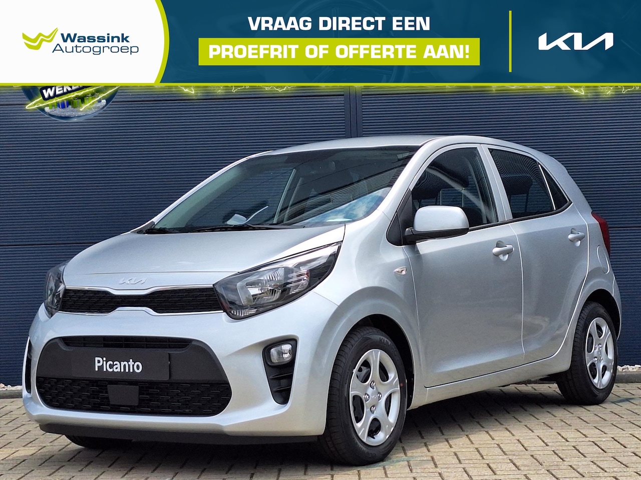 Kia Picanto - 1.0 DPi 67pk 4-zits ComfortLine | Cruise control | DAB | Airco | Direct leverbaar | - AutoWereld.nl