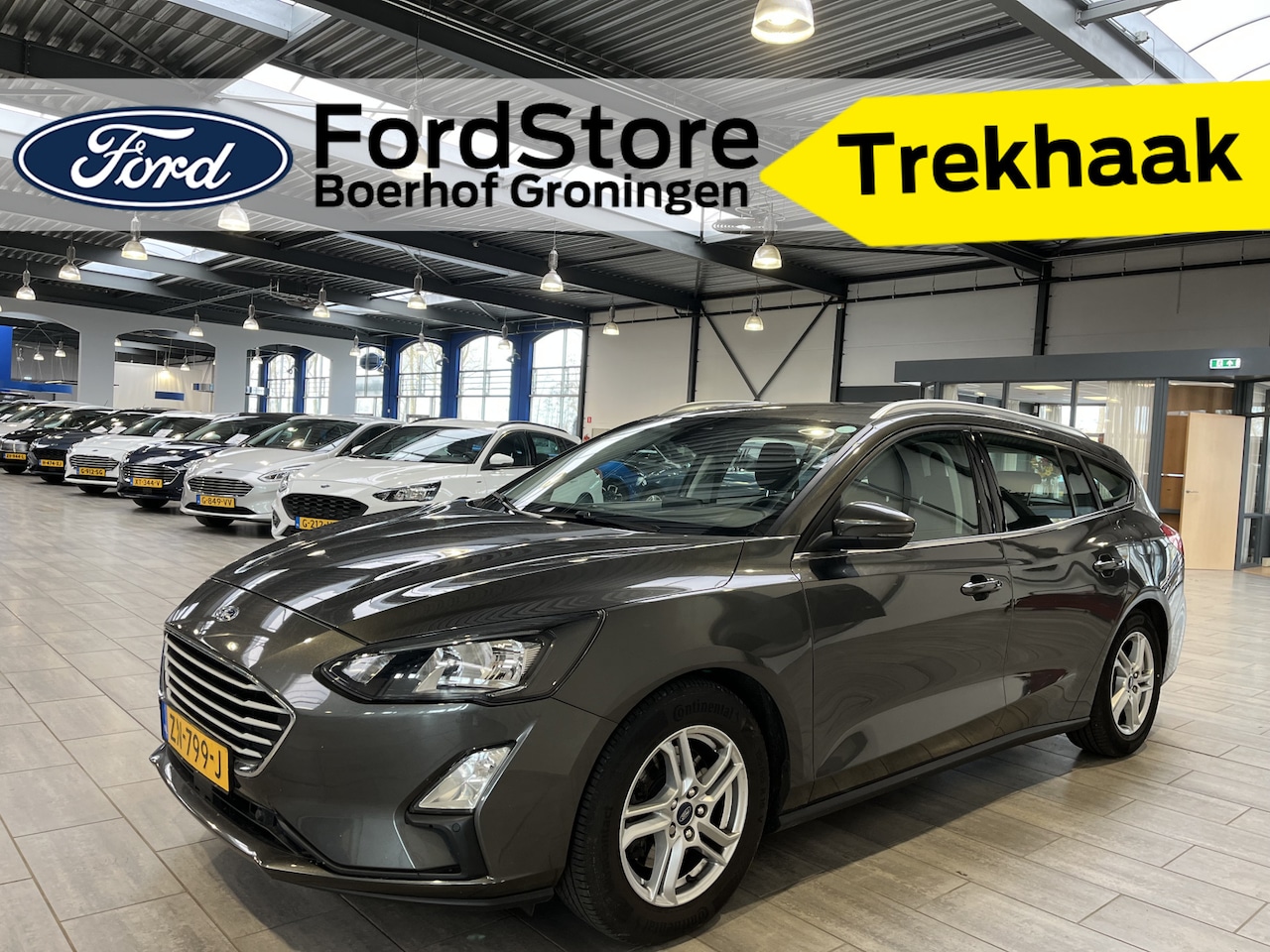 Ford Focus Wagon - EcoBoost Trend Edition Business | Trekhaak | Navi | Park. sens. V+A | LED | Apple/Android - AutoWereld.nl