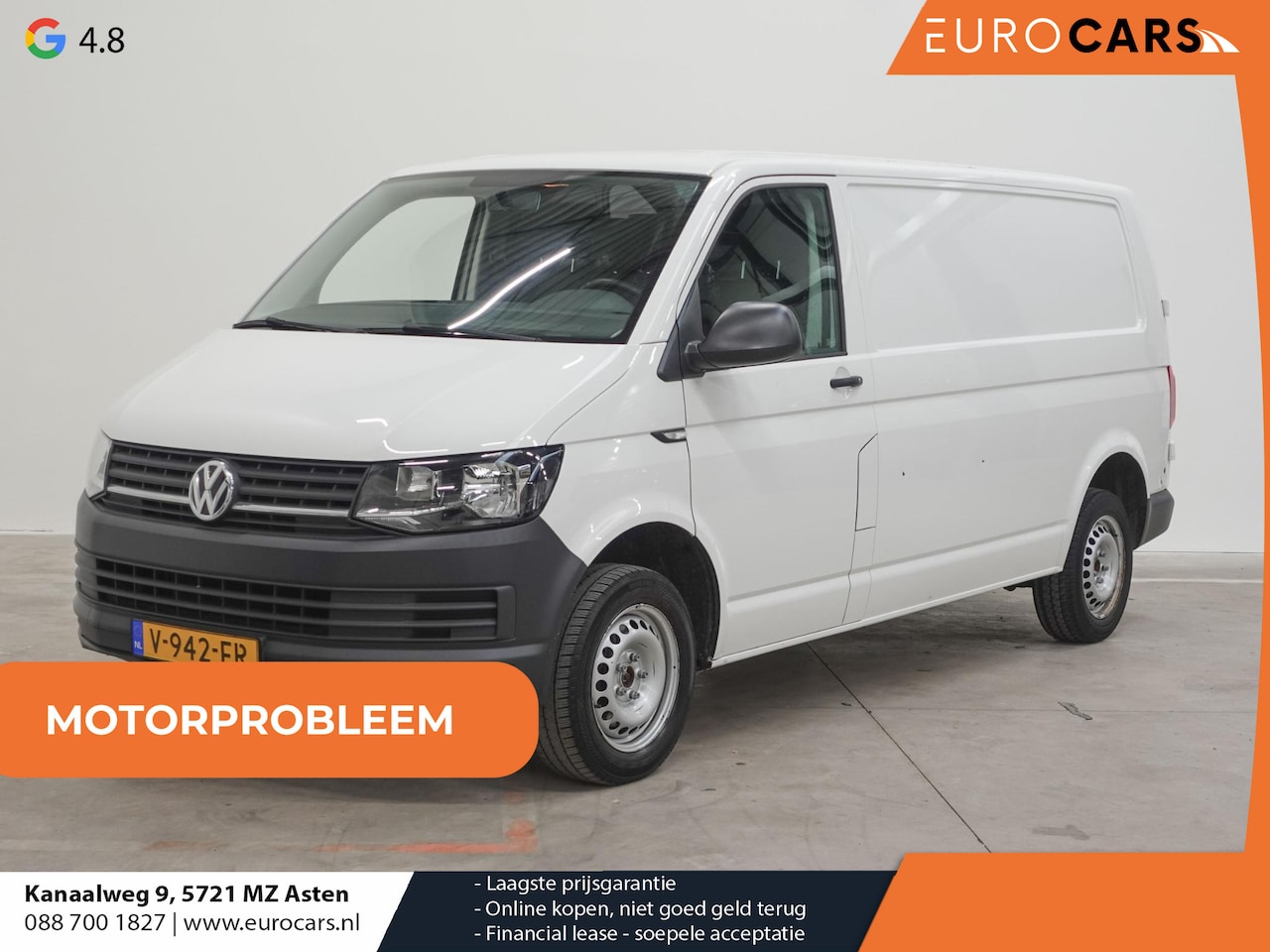 Volkswagen Transporter - 2.0 TDI L2H1 Motorprobleem riijdbaar/drivable Airco Cruise Control Trekhaak - AutoWereld.nl