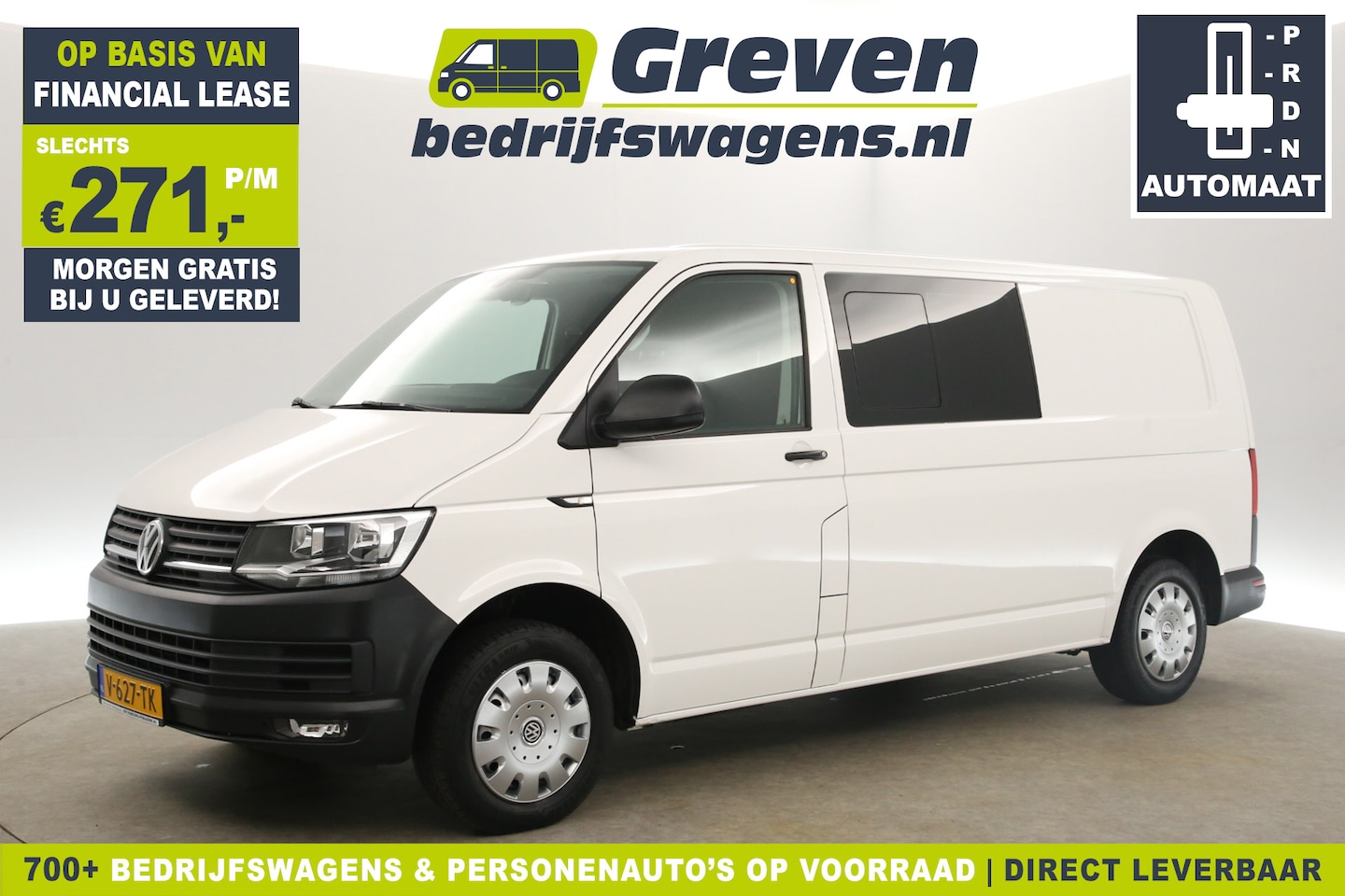 Volkswagen Transporter - 2.0 TDI L2H1 150PK DSG Automaat Airco Cruise Carplay Navigatie DAB+ PDC - AutoWereld.nl