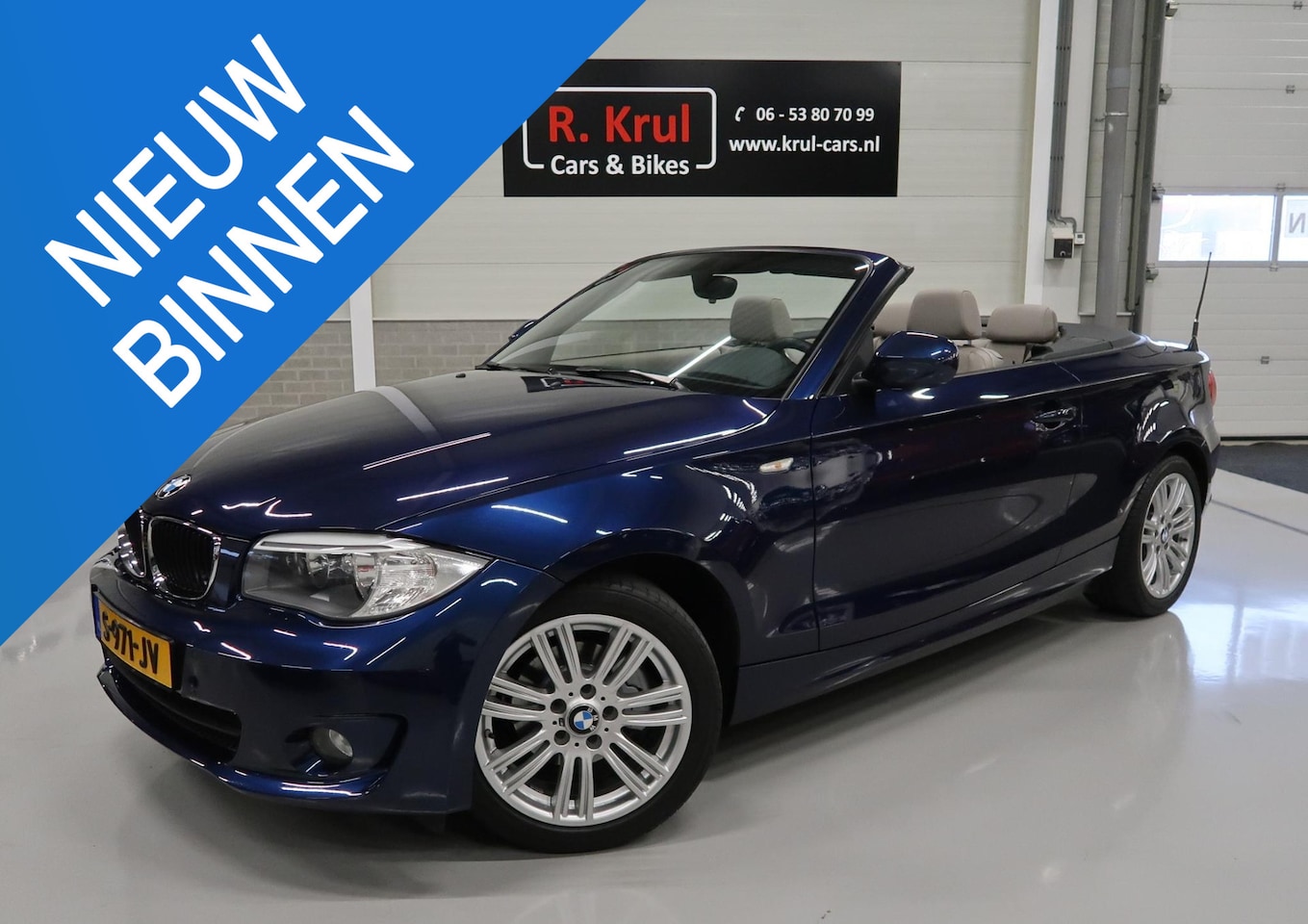 BMW 1-serie Cabrio - 118i Edition Leer Airco Windscherm 18 inch M-Sportvelgen PDC Lage KM.stand Boekjes en NAP - AutoWereld.nl