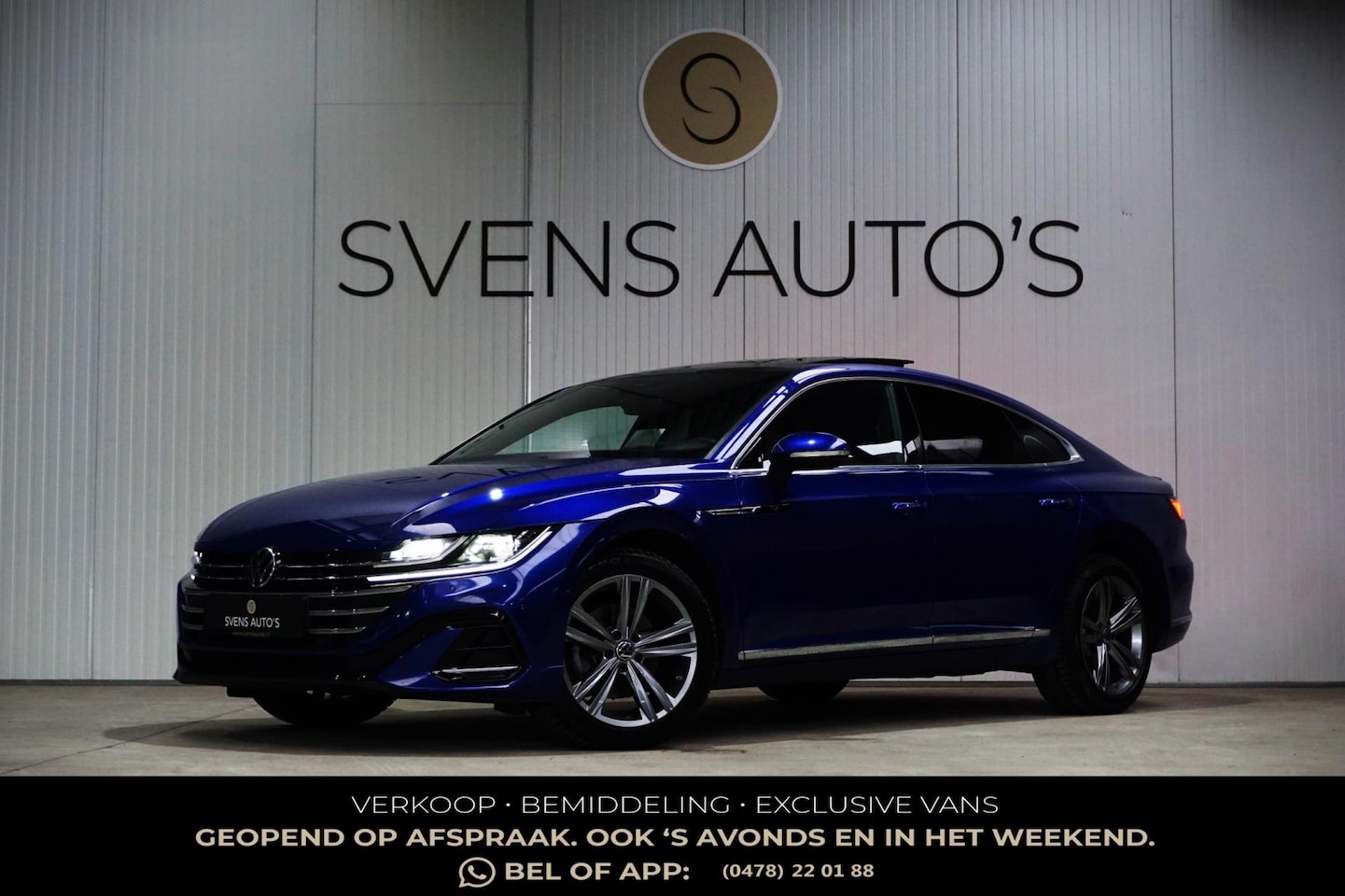 Volkswagen Arteon - 1.4 TSI eHybrid R-Line Panodak|Schaalstoelen|DCC|HUD|Sfeer|Lapiz Blue - AutoWereld.nl