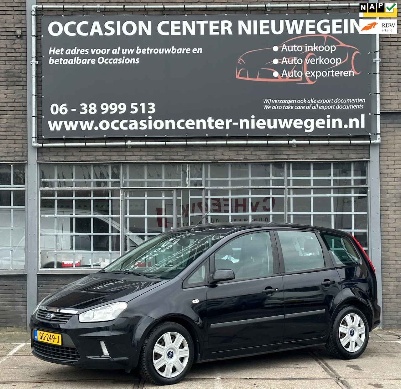 Ford C-Max - 1.6-16V Trend 2008 Zwart Airco/Elektrische Pakket! - AutoWereld.nl