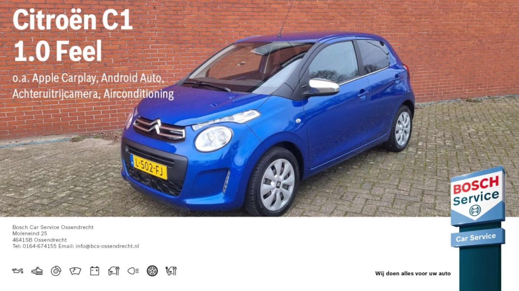 Citroën C1 - 1.0 VTI FEEL / Camera / Airco / Apple Carplay / Android Auto - AutoWereld.nl