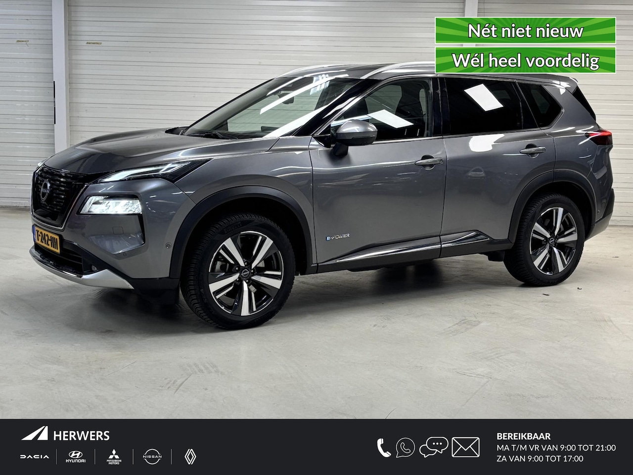 Nissan X-Trail - 1.5 e-4orce Tekna 4WD 7p. AUTOMAAT trekhaak / Voorstoelen + stuurwiel verwarmd / Rondomzic - AutoWereld.nl