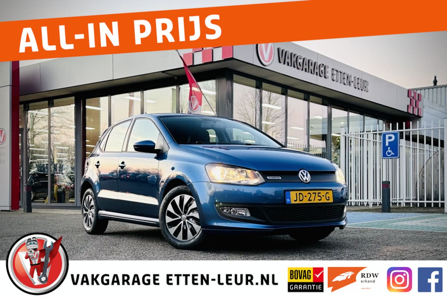 Volkswagen Polo - 1.0 BlueMotion / AIRCO / CRUISE / PARKEERSENSOREN - AutoWereld.nl