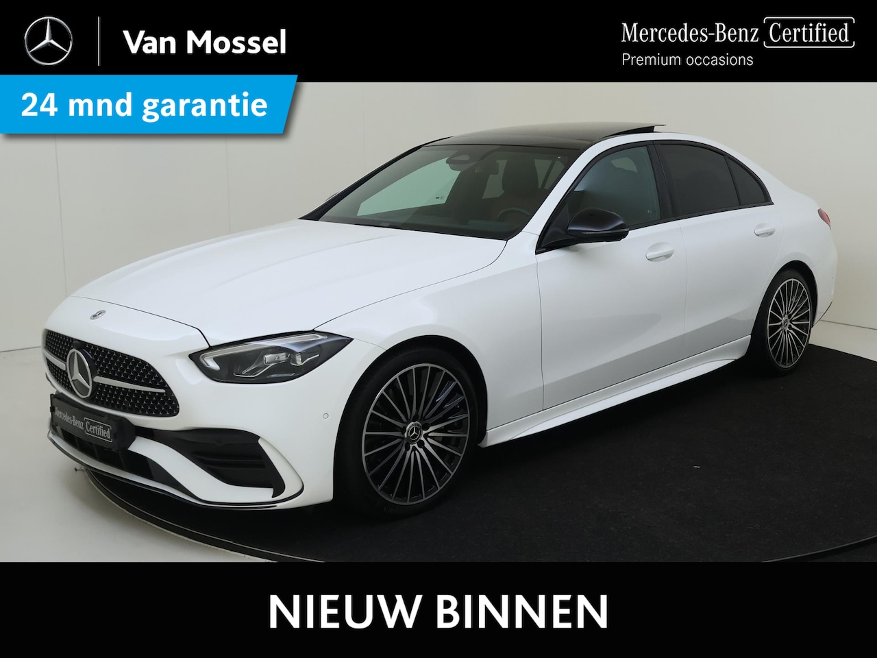 Mercedes-Benz C-klasse - 180 AMG Line / Stoelverwarming / Achteruitrijcamera / Night-Pakket / Panaroma-schuifdak / - AutoWereld.nl