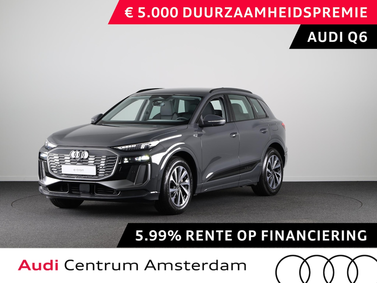 Audi Q6 e-tron - Advanced edition perf 225kW/306pk 100Kwh Ha Tech Plus pakket, sportstoelen met leder, bump - AutoWereld.nl