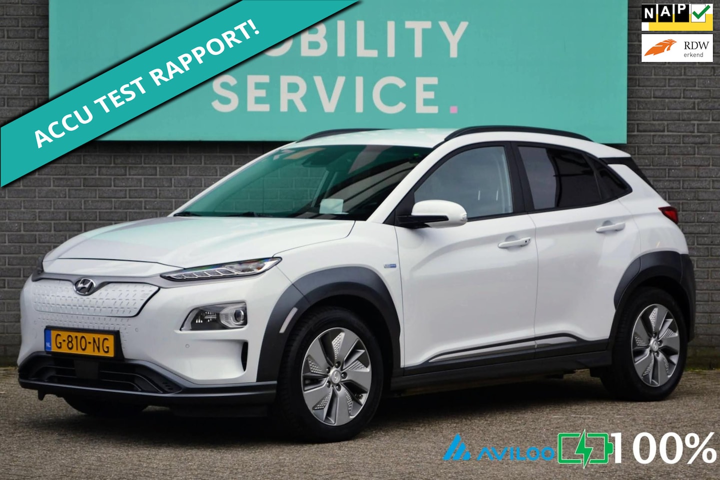 Hyundai Kona Electric - EV Premium 64 kWh SOH100% Clima ACC CarPlay Leder Trekhaak LED Cam - AutoWereld.nl