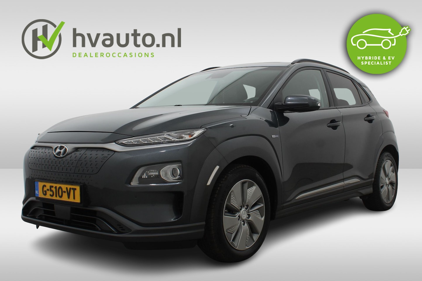 Hyundai Kona Electric - EV PREMIUM 64 KWH | Leer | Schuifdak | Stoelverwarming/Ventilatie - AutoWereld.nl