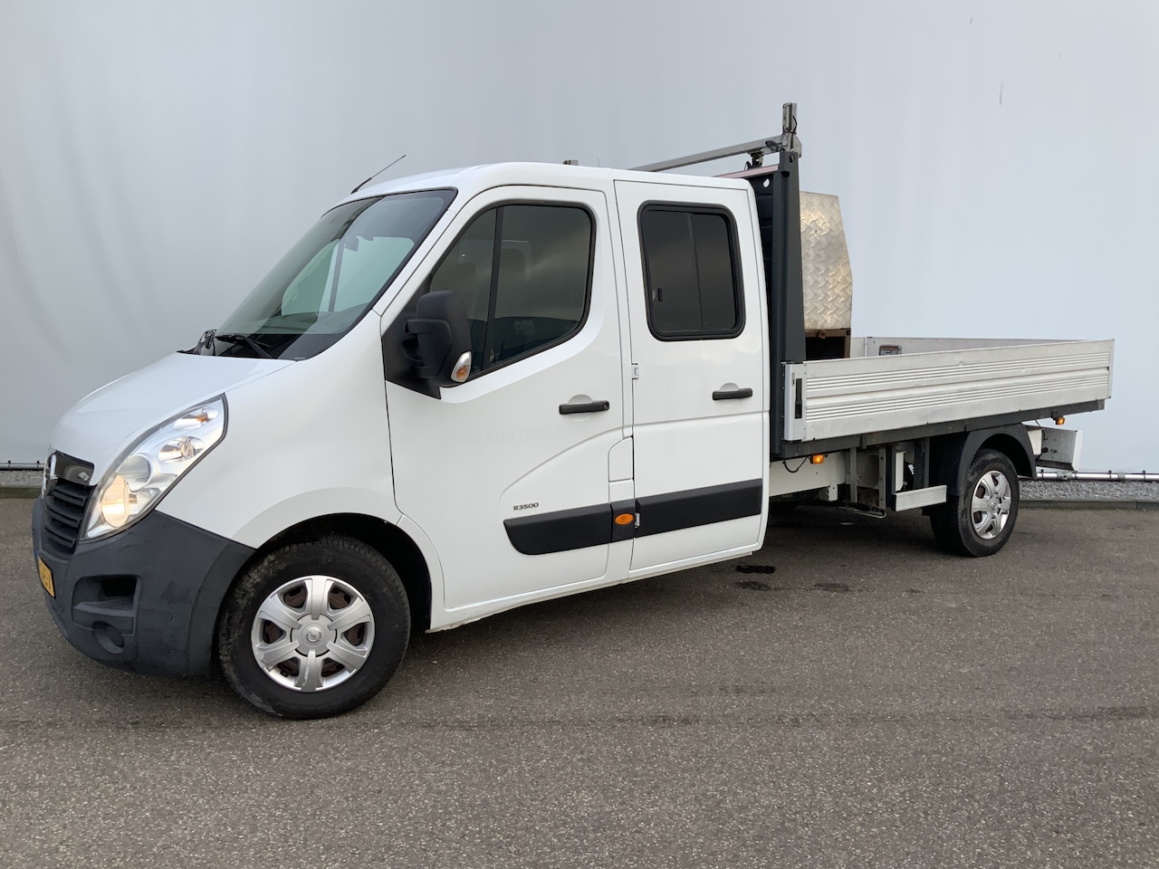 Opel Movano - 2.3 CDTI L4 Dub Cab Pick Up Airco Trekhaak 2500 kg Navi 6 Pers Bakmaat L.320/B.204/H0.40 C - AutoWereld.nl