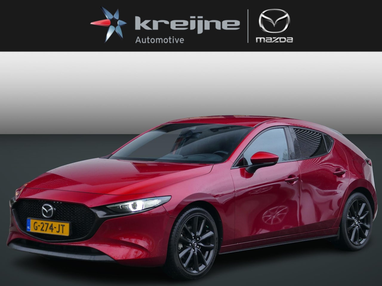 Mazda 3 - 2.0 e-SkyActiv-X M Hybrid 180 Luxury | AUTOMAAT | Leder | Achteruitrijcamera | Shadowline- - AutoWereld.nl