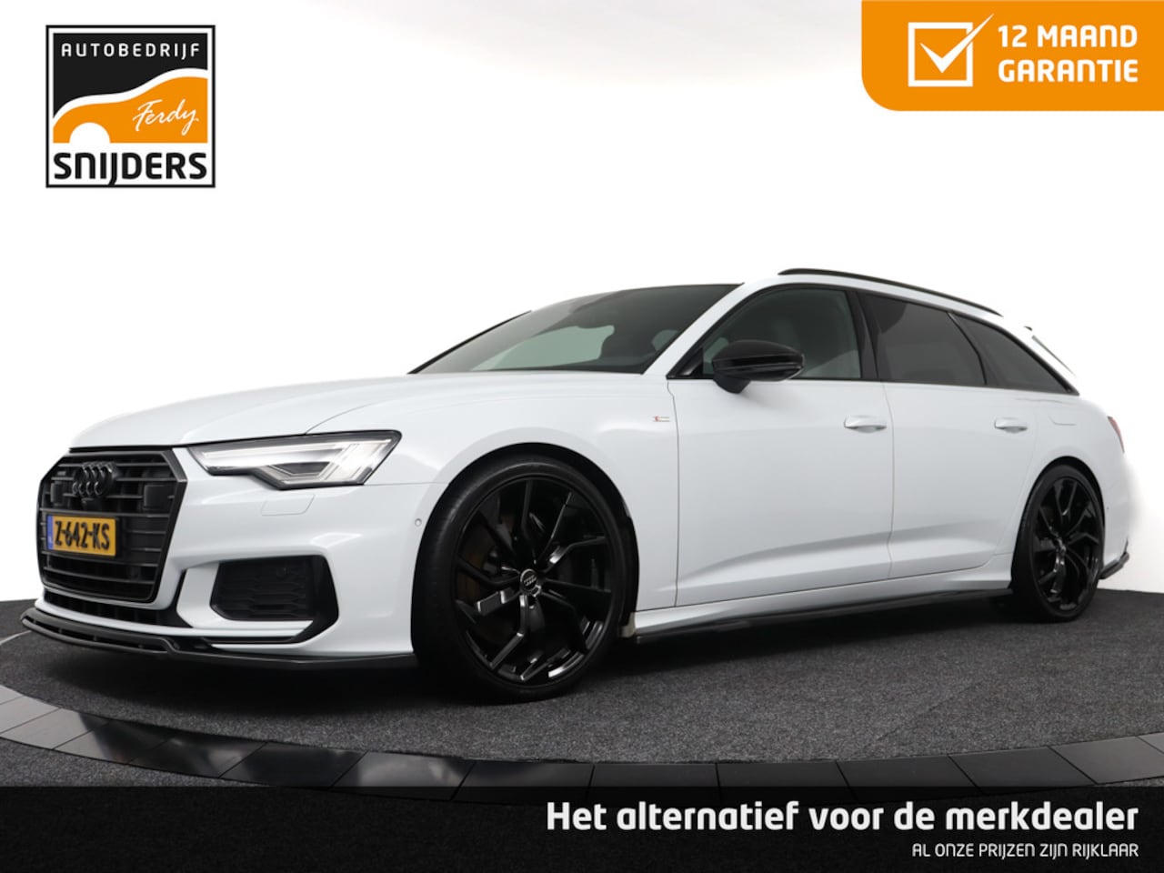 Audi A6 Avant - TFSI-e Quattro Sport S-LINE Edition 409PK gecombi. | Gletsjer White Met. | 20" | Apple Car - AutoWereld.nl