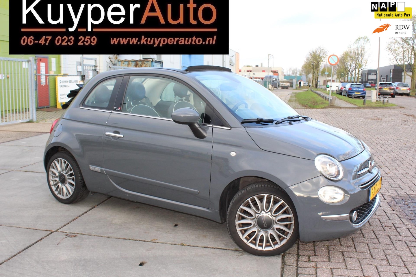 Fiat 500 C - 0.9 TwinAir Turbo Lounge cabrio 1 e eig navi clima cruise sensoren nap - AutoWereld.nl