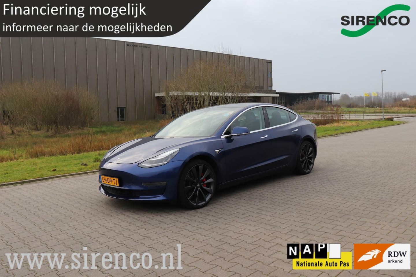 Tesla Model 3 - PERFORMANCE awd dual motor 75 kWh 462PK leder panodak autopilot stoelverwarming v+a dab me - AutoWereld.nl