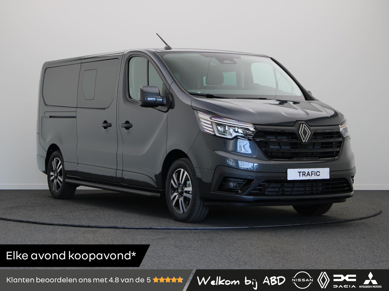 Renault Trafic - 2.0 dCi EDC 170 T29 L2H1 Extra DC | Anniversary | Sidebars | Zwarte logo's | Glasslook | - AutoWereld.nl