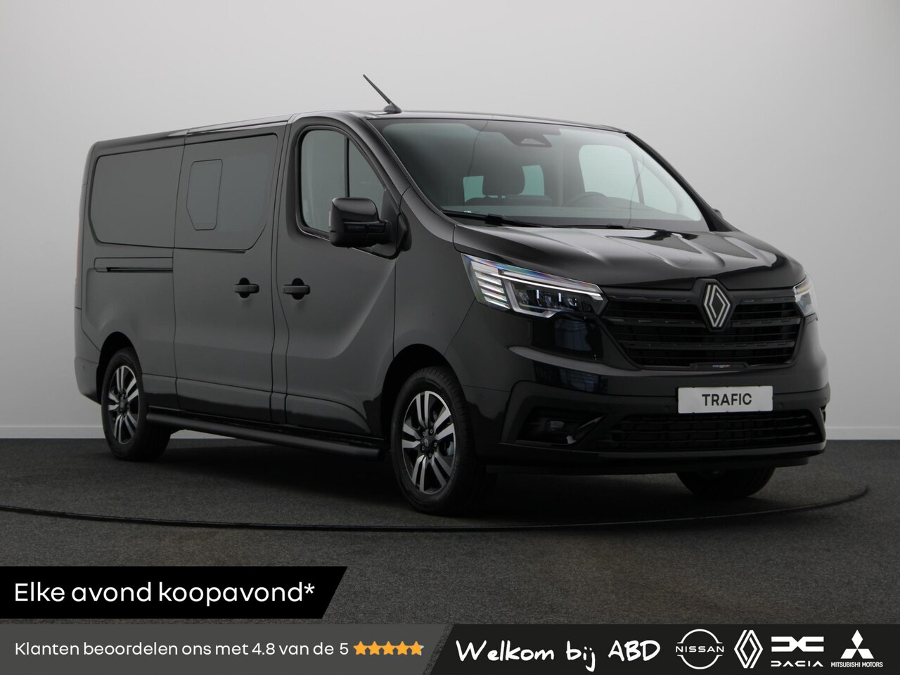 Renault Trafic - 2.0 dCi EDC 170 T29 L2H1 Extra DC | Anniversary | Sidebars | Zwarte logo's | Glasslook | - AutoWereld.nl