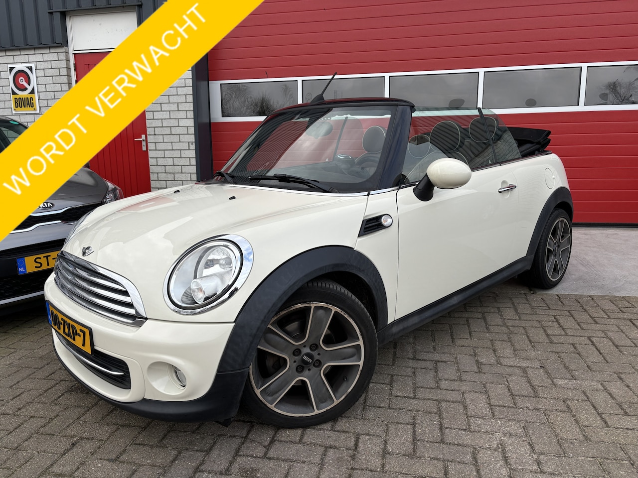 MINI Cabrio - Mini 1.6 Cooper Pepper BRUIN LEDER / STOELVERW / NAVI / CLIMA / PDC / CRUISE / NL-AUTO - AutoWereld.nl