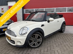 MINI Cabrio - 1.6 Cooper Pepper BRUIN LEDER / STOELVERW / NAVI / CLIMA / PDC / CRUISE / NL-AUTO