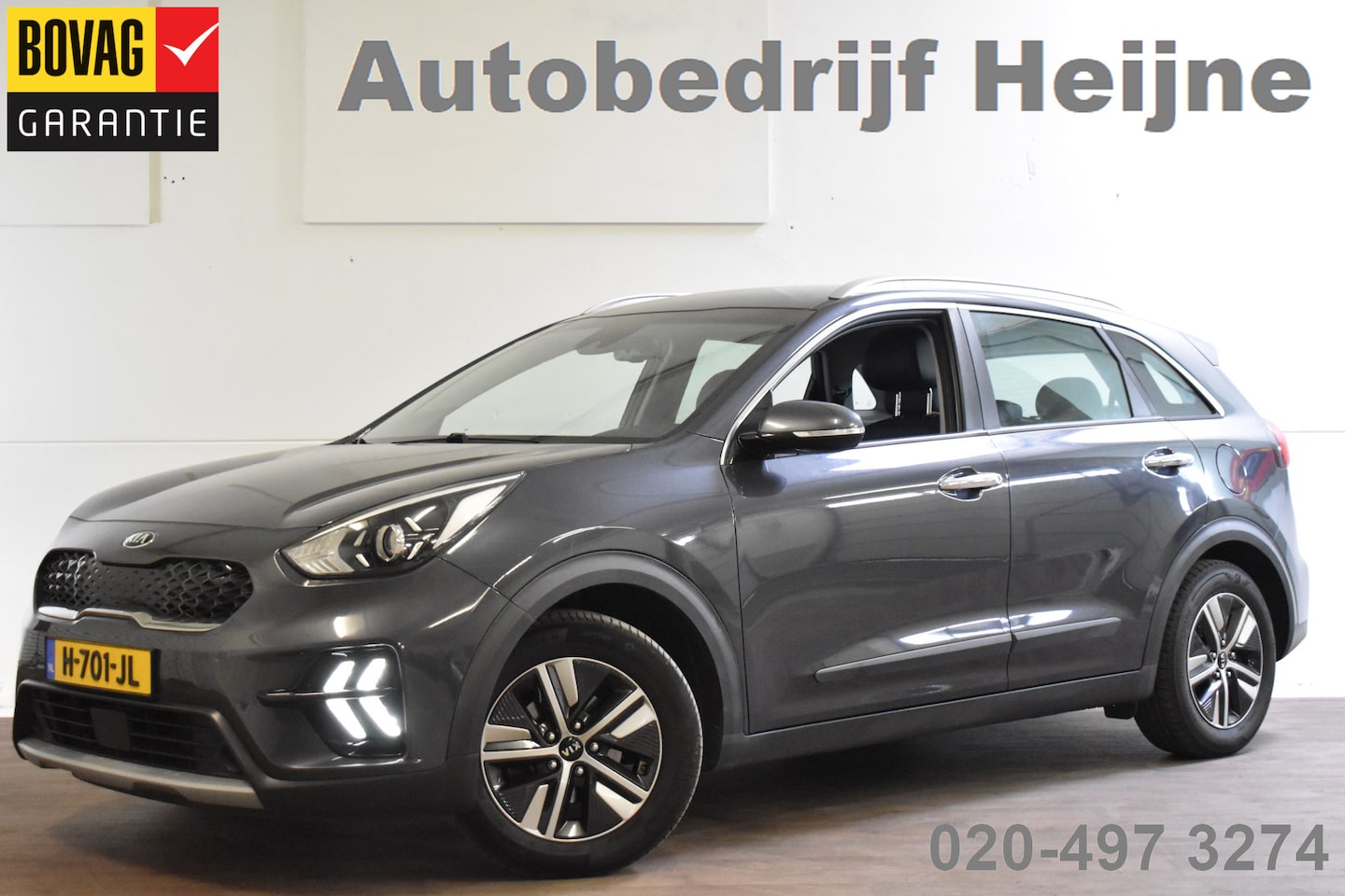 Kia Niro - 1.6 GDi Hybrid DynamicLine LEDER/NAVI/TREKHAAK - AutoWereld.nl