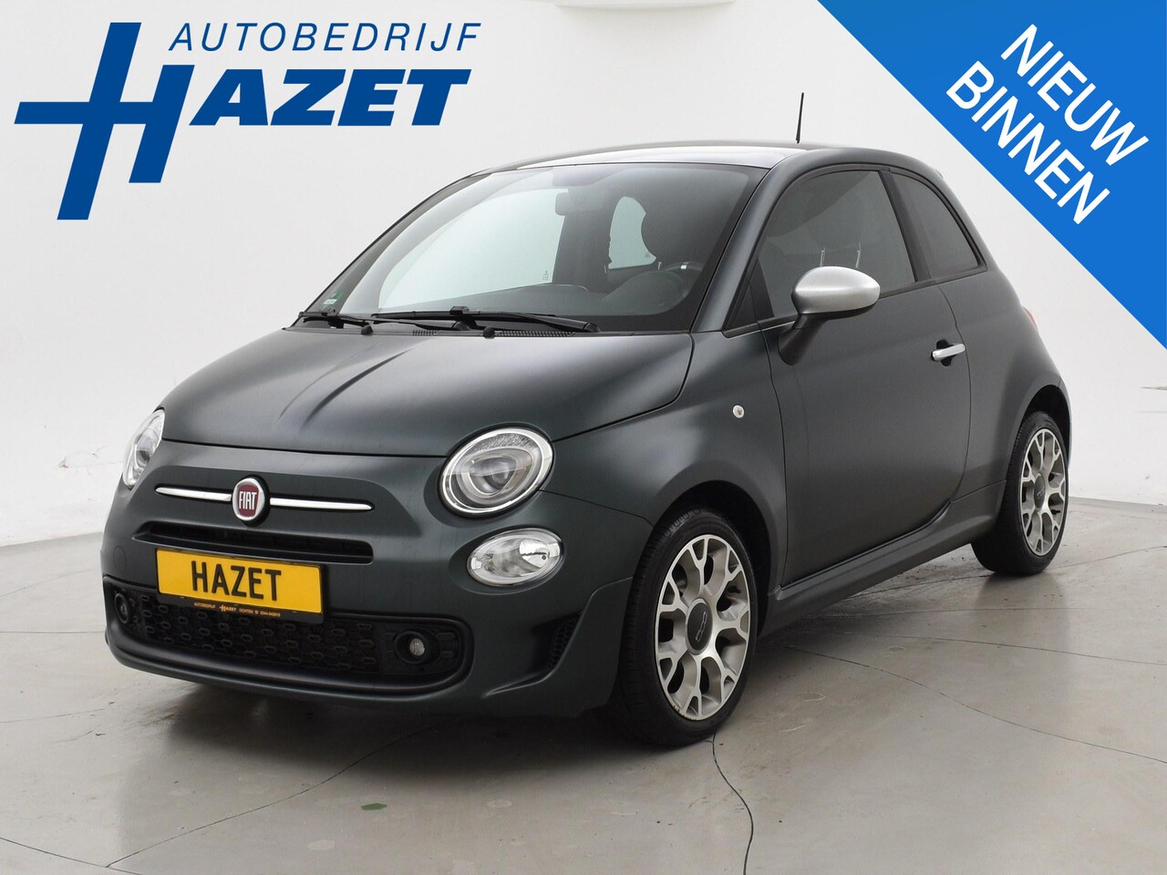 Fiat 500 - 1.2 4-CIL ROCKSTAR MAT GROEN + STOELVERWARMING | PANORAMA | APPLE CARPLAY - AutoWereld.nl