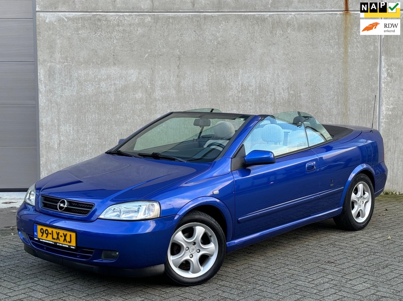 Opel Astra Cabriolet - 1.6-16V 2003 Blauw AIRCO NAP NWE APK - AutoWereld.nl