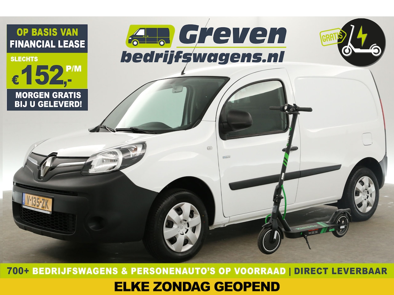 Renault Kangoo - Z.E. L1H1 Huur-Accu 33 kWh Gratis E-Step! | Elektrisch Automaat Airco Cruise Elektrpakket - AutoWereld.nl