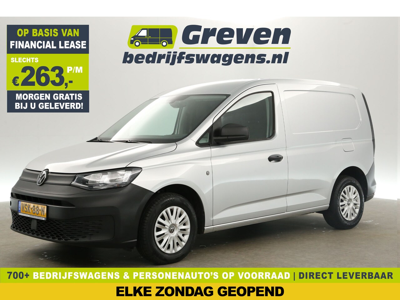 Volkswagen Caddy - 2.0 TDI L1H1 Airco Cruise Carplay Parkeersensoren Metallic Elektrpakket Schuifdeur - AutoWereld.nl