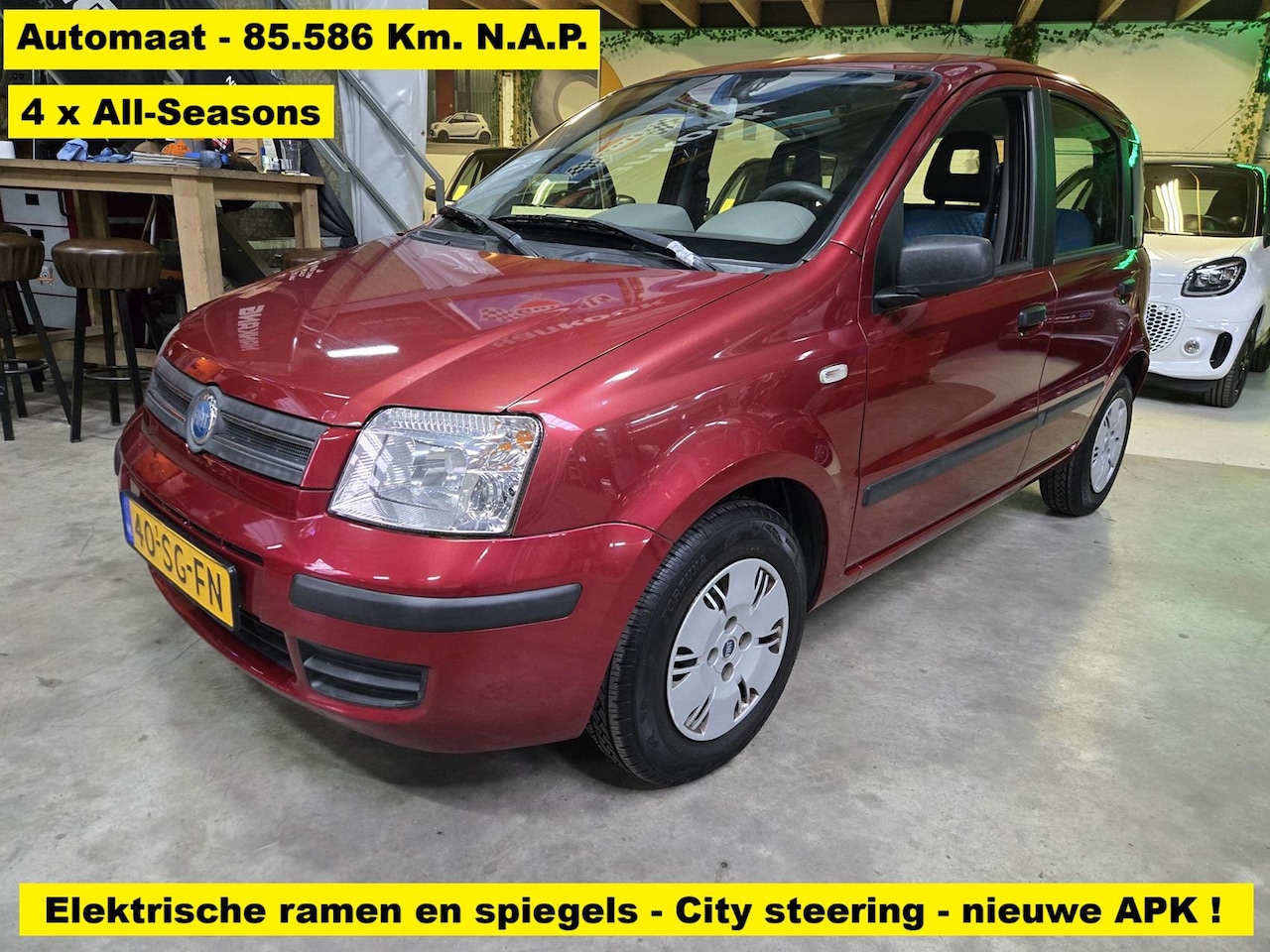 Fiat Panda - 1.2 Navigator Automaat - 85.586 Km. NAP - nieuwe APK - el. ramen/spiegels - 4 x all season - AutoWereld.nl