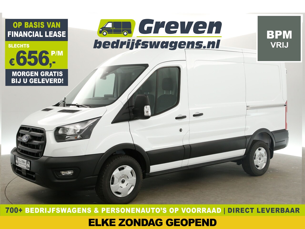 Ford Transit - L2H2 NIEUW | 165PK | BPM Vrij | Automaat Airco Camera Carplay 2xSchuifdeur Cruise PDC 3 Pe - AutoWereld.nl