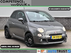 Fiat 500 - S 1.2 Popstar | Garantie | Airco |PDC | 16" Inch |