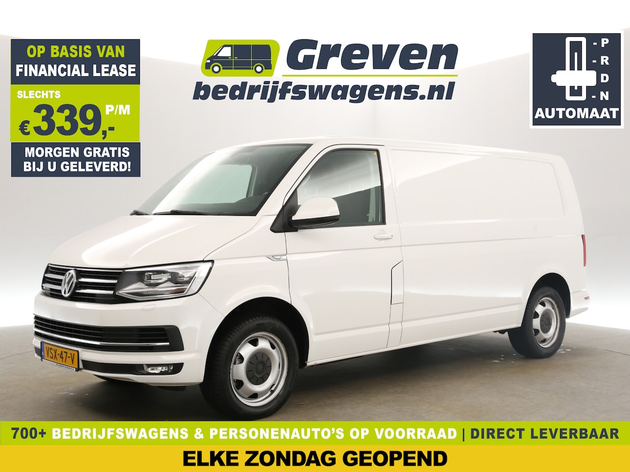 Volkswagen Transporter - 2.0 TDI L2H1 204PK DSG Automaat Airco Cruise Carplay Trekhaak Navi PDC 3 Persoons - AutoWereld.nl