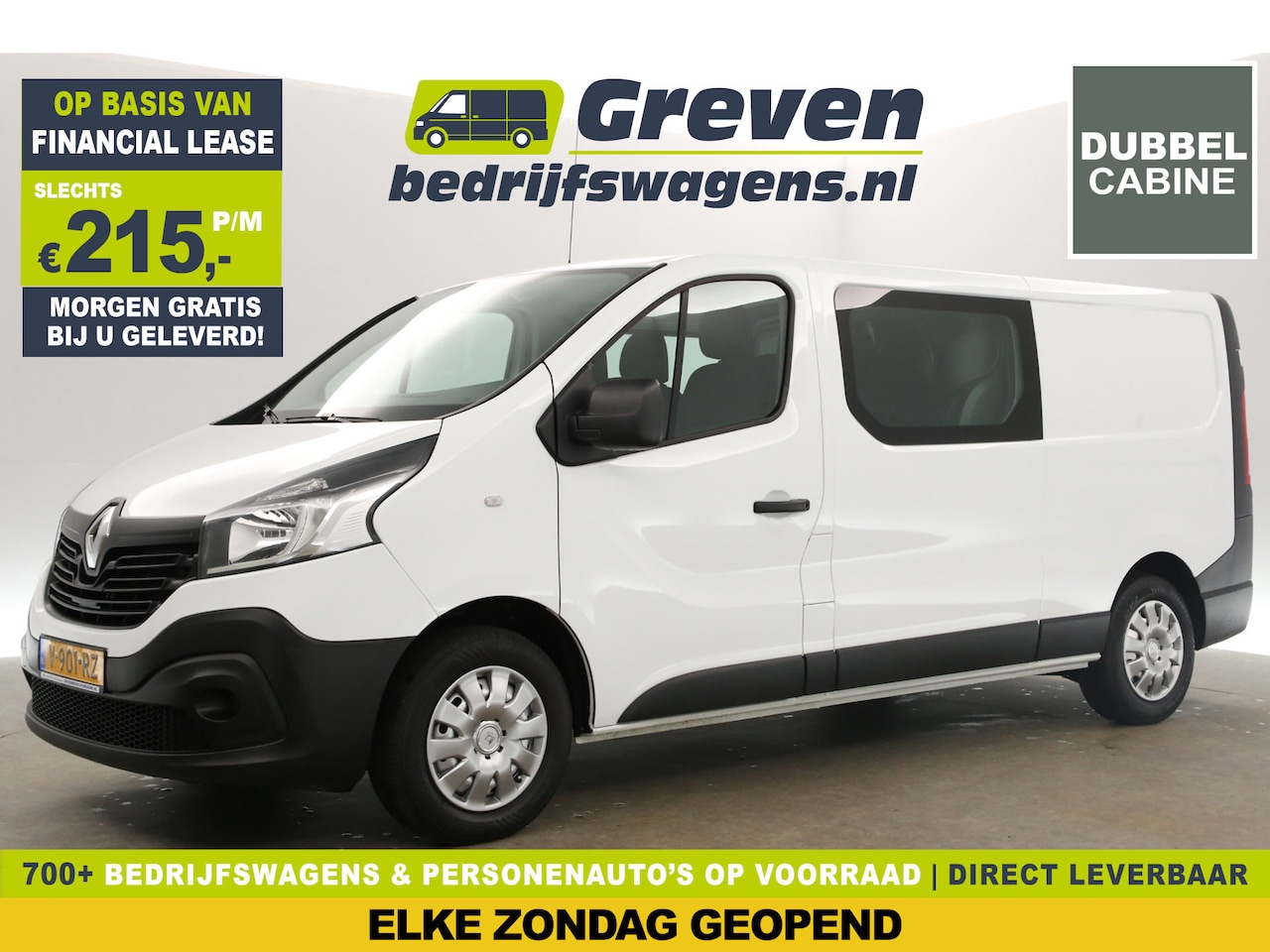 Renault Trafic - 1.6 dCi T29 L2H1 | Dubbele Cabine | 6 Persoons | Airco Cruise Trekhaak Bluetooth PDC - AutoWereld.nl