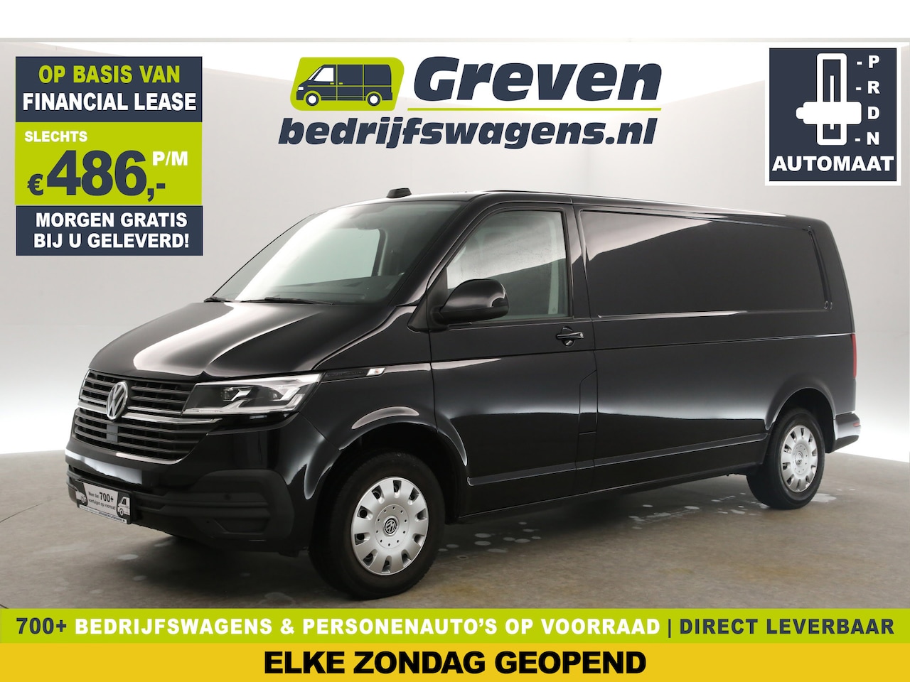 Volkswagen Transporter - 2.0 TDI L2H1 Highline DSG Automaat 150PK Airco Adaptive Cruise Camera Carplay 3 Persoons N - AutoWereld.nl