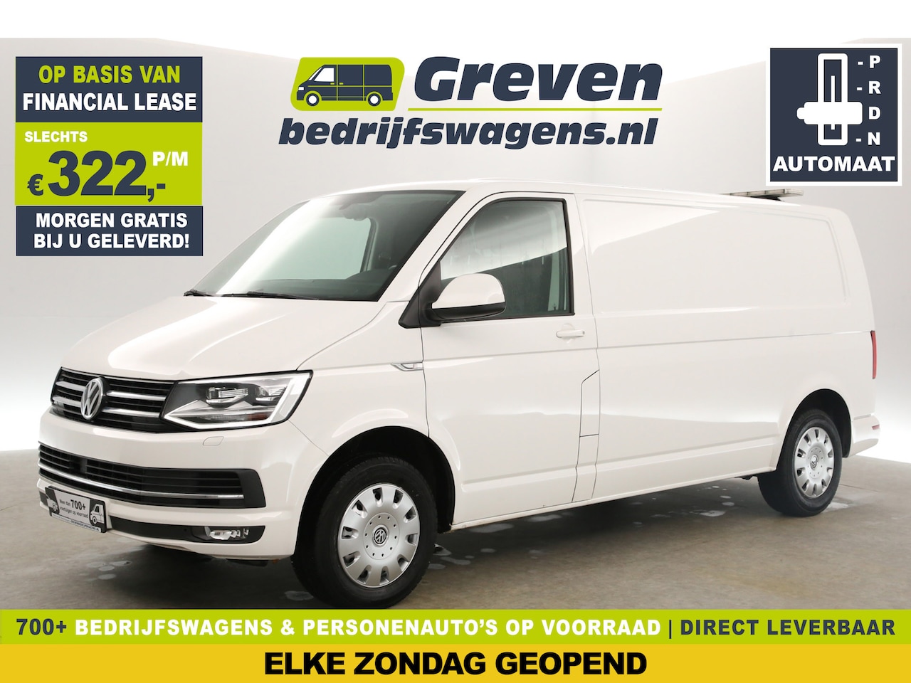 Volkswagen Transporter - 2.0 TDI L2H1 150PK DSG Automaat Airco Cruise Camera 3 Persoons LED PDC Stoelverwarming Tre - AutoWereld.nl