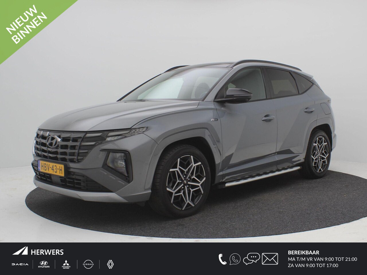 Hyundai Tucson - 1.6 T-GDI PHEV N-LINE SKY 4WD / GROOT Glazen schuif-kanteldak / Sidebars / Shadow Grey / S - AutoWereld.nl