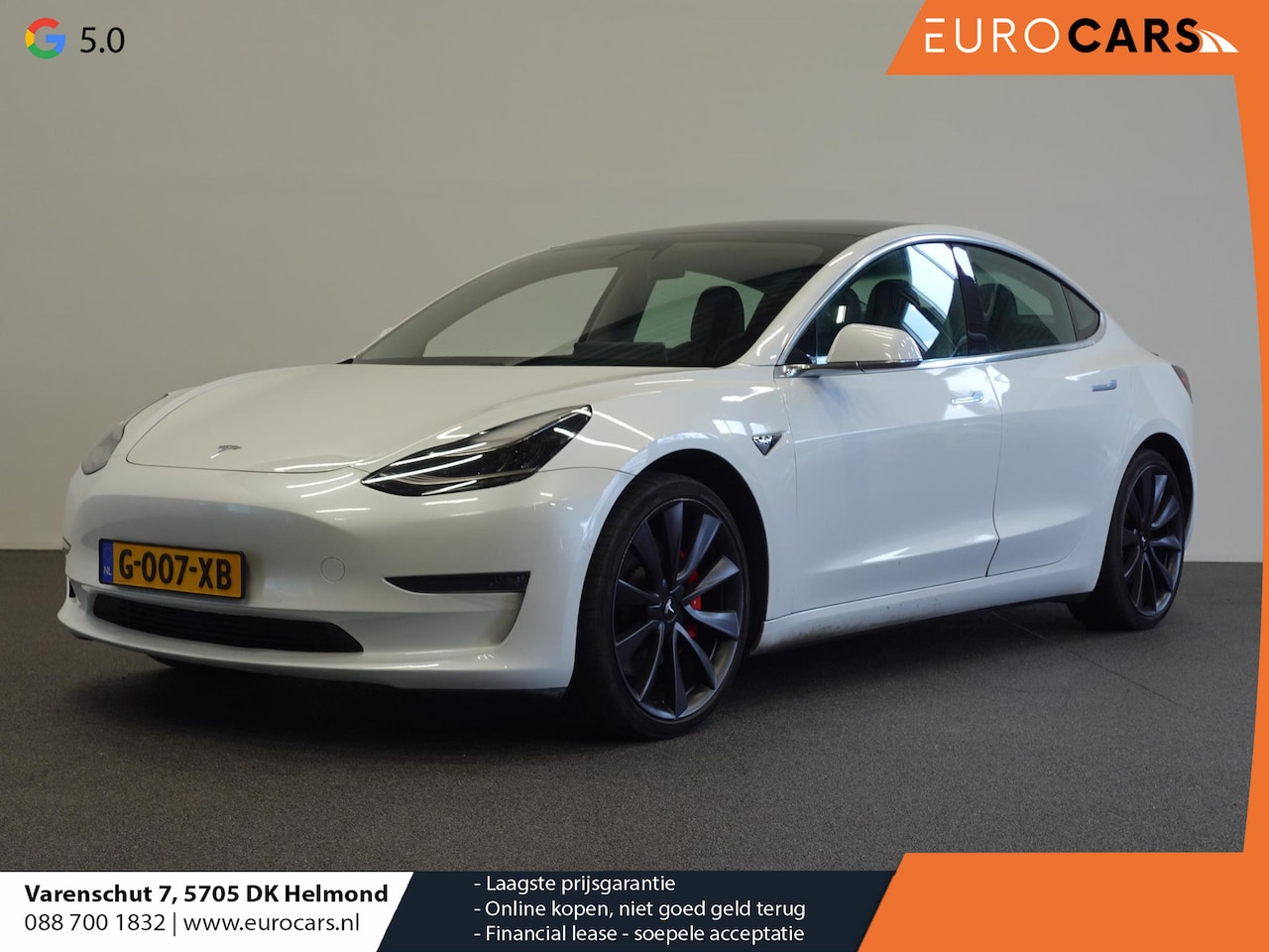 Tesla Model 3 - 488 PK Performance AWD75 kWh Autopilot + Full Self Driving Panoramadak Leder 20" Wheels PD - AutoWereld.nl