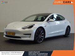 Tesla Model 3 - 488 PK Performance AWD75 kWh Autopilot Panoramadak Leder 20" Wheels PDC VA Camera Carbon S