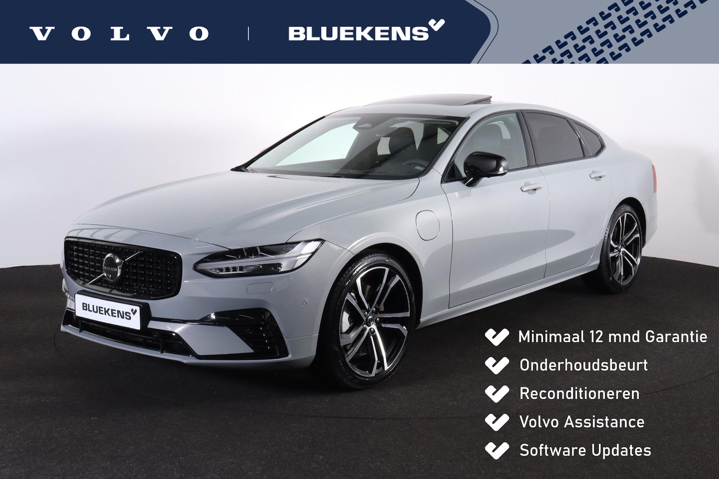 Volvo S90 - T8 AWD Ultimate Dark - LONG RANGE - Luchtvering - Schuif/kanteldak - IntelliSafe Assist & - AutoWereld.nl