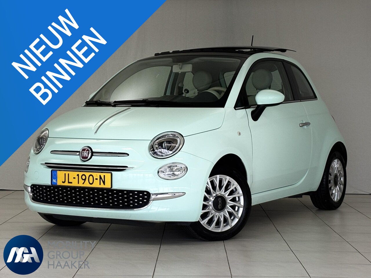 Fiat 500 - 1.2 Lounge I Schuif-Kanteldak I Bluetooth I Airco I Dealer Onderhouden - AutoWereld.nl