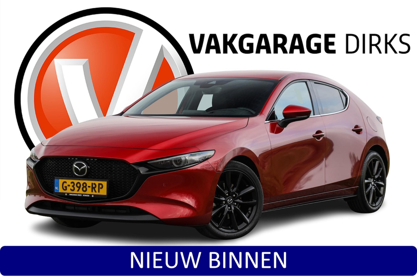 Mazda 3 - 2.0 e-SkyActiv-X M Hybrid 180 Luxury ✅ Bose ✅ LED ✅ ACC ✅ Leder - AutoWereld.nl