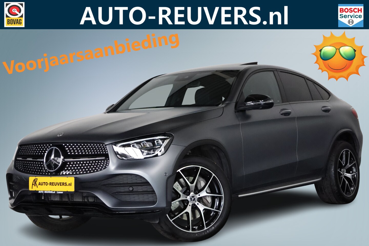 Mercedes-Benz GLC-klasse Coupé - 300e 4MATIC Business Solution AMG / Opendak / Leder / LED / Cam / CarPlay - AutoWereld.nl