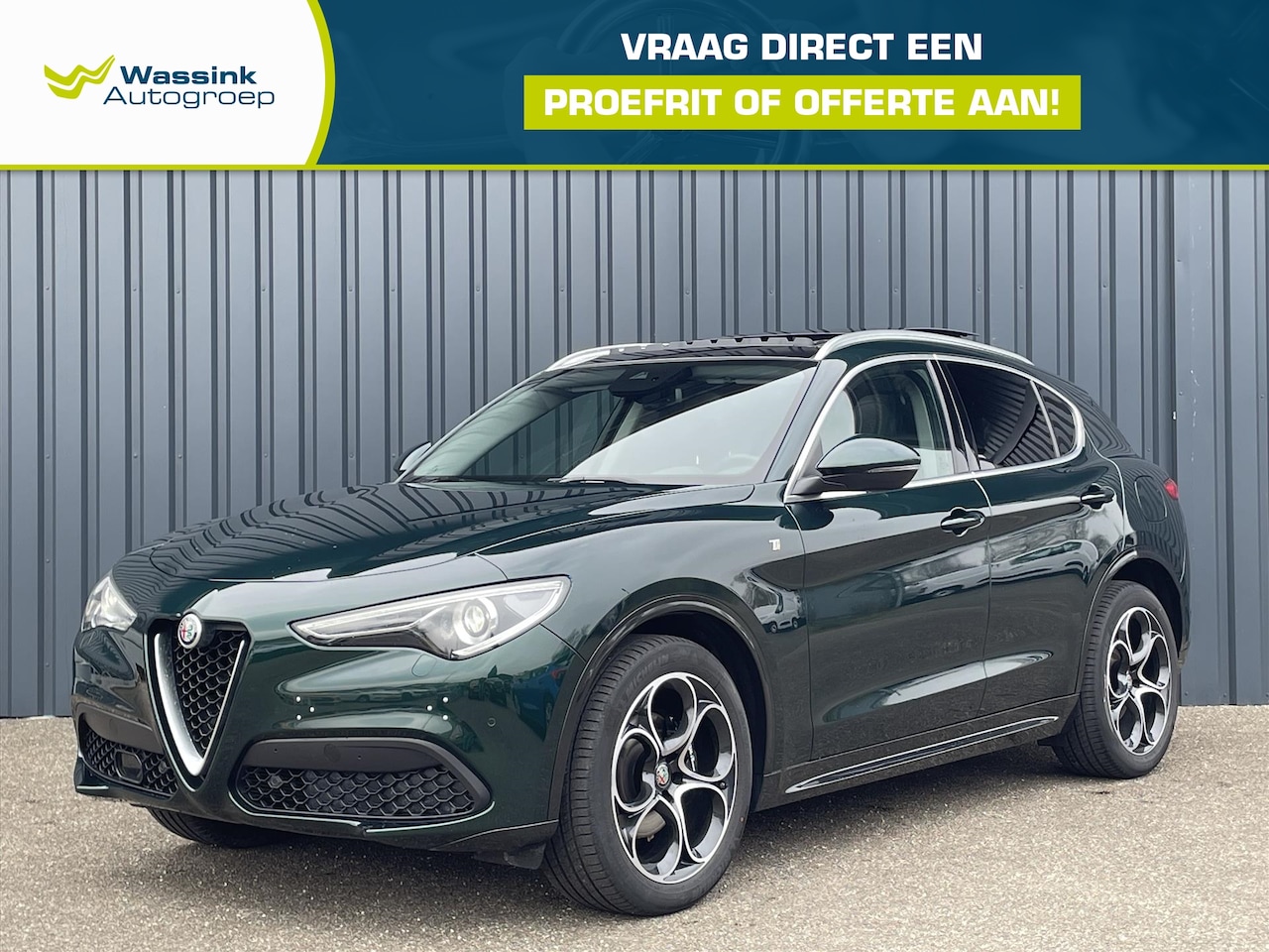 Alfa Romeo Stelvio - 2.0 GME 280pk Aut AWD Veloce Ti Glazen Schuifdak | Leer | 20 Inch.| Stuur - Stoel Verwarmi - AutoWereld.nl