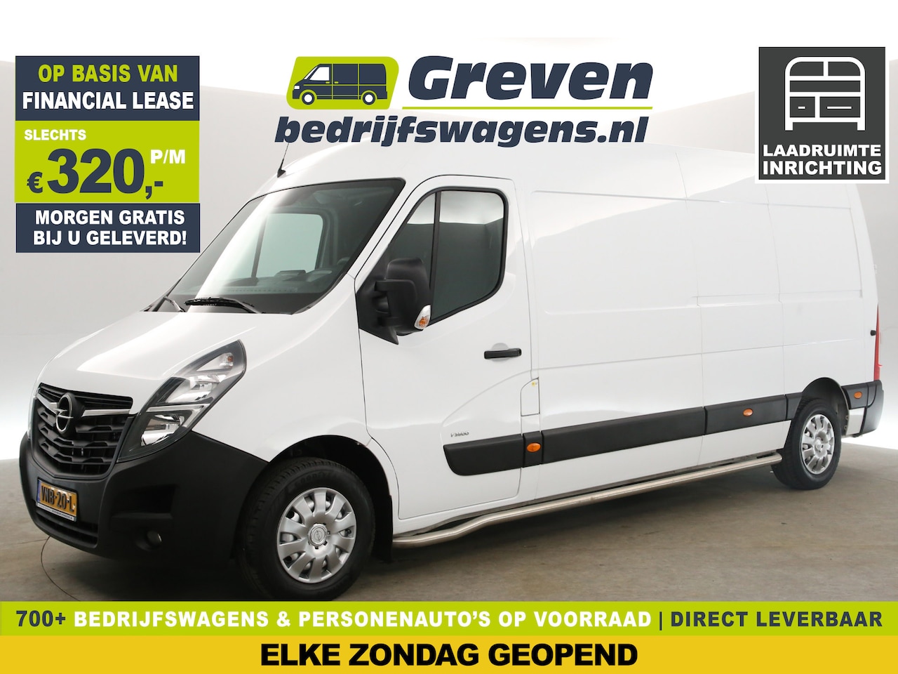 Opel Movano - 2.3 Turbo L3H2 Airco Schappen Cruise Camera Navi Inrichting LED 3 Persoons PDC Treeplank - AutoWereld.nl