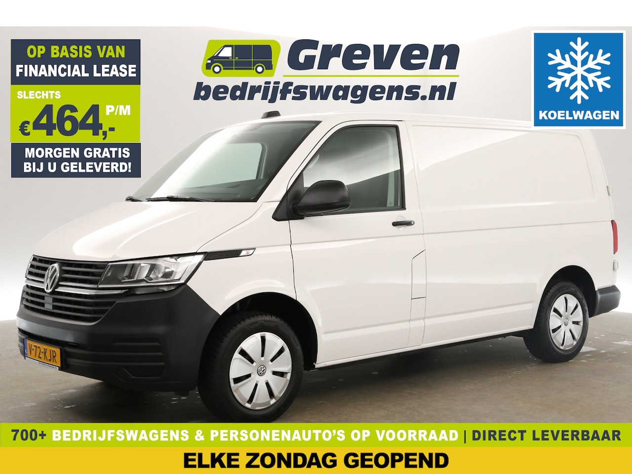 Volkswagen Transporter - 2.0 TDI L1H1 Koelwagen Airco Carplay Koelauto Koeling 3 Persoons Elektrpakket - AutoWereld.nl