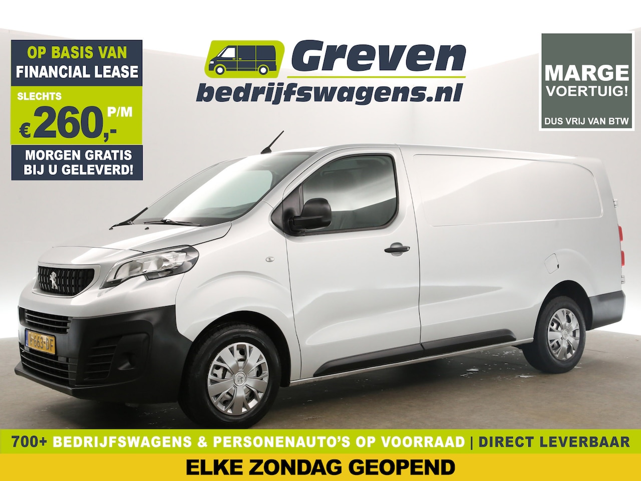 Peugeot Expert - 2.0 BlueHDI L3H1 Marge Airco Cruise Parkeersensoren Trekhaak 3 Persoons Elektrpakket - AutoWereld.nl