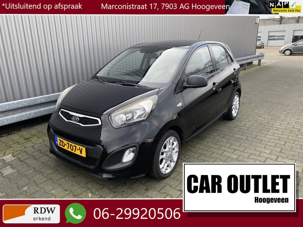 Kia Picanto - 1.0 CVVT Airco 105Dkm, A/C, Sont USB Audio, LM & Nieuwe APK – Inruil Mogelijk – - AutoWereld.nl