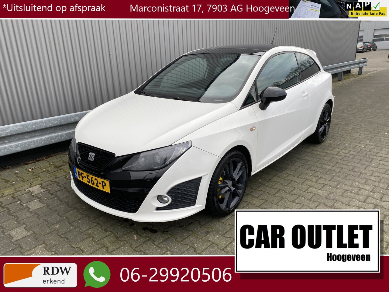 Seat Ibiza SC - 1.4 TSI Cupra Bocanegra AUTOMAAT, Cilma, CC, Schuif/Kantel, PDC, LM, nw. APK – Inruil Moge - AutoWereld.nl