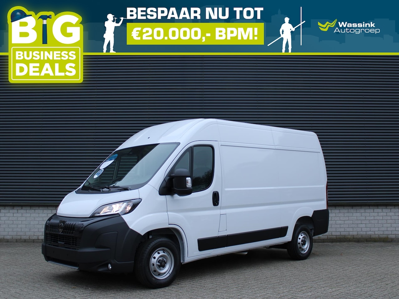 Peugeot Boxer - Zwaar 2.2 HDi 140PK L2H2 3,5T I Trekhaak 3000 kg trekgewicht I Pack Techno Plus I Verzwaar - AutoWereld.nl